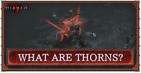 Diablo 4 thorns mechanic  When a player is hit by an enemy, the enemy will take a percentage of that damage back as Thorns damage